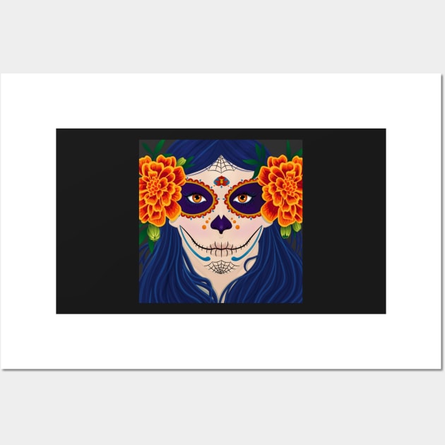 Day of the Dead Girl Wall Art by TheSkullArmy